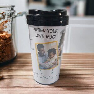 Travel Mug Plastic Tumbler Design Your Own Divided Insert Mother Father Gift Cup